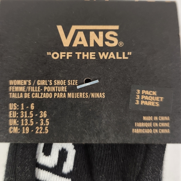 NWT Women's Vans 3 Pack No Show Socks - Picture 2 of 8